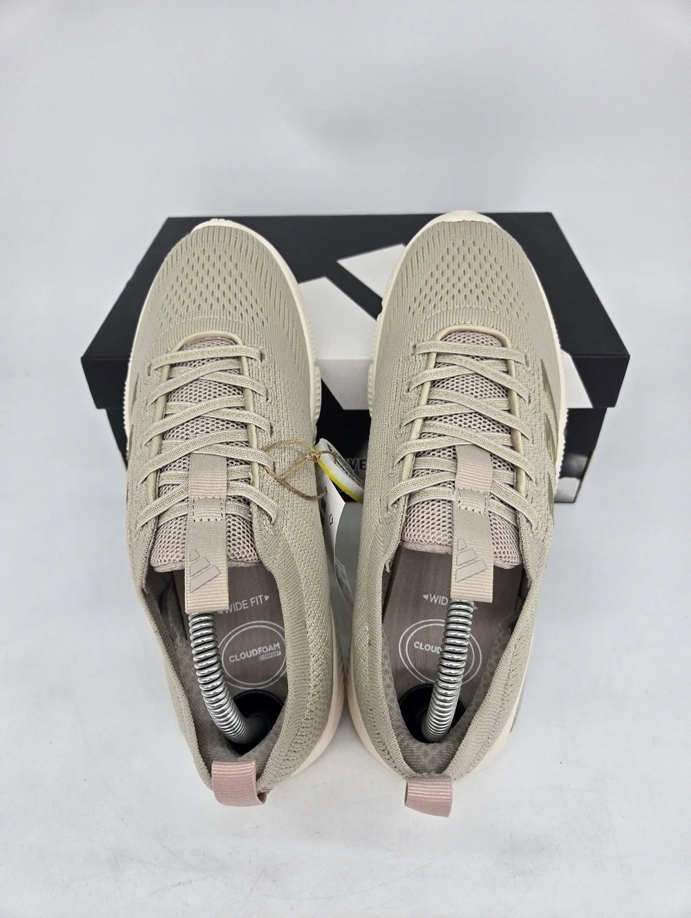 adidas Women's Cloudfoam Flex Slounge KI3455 Wonder Beige Shoes Size 8 Wide - Picture 5 of 8